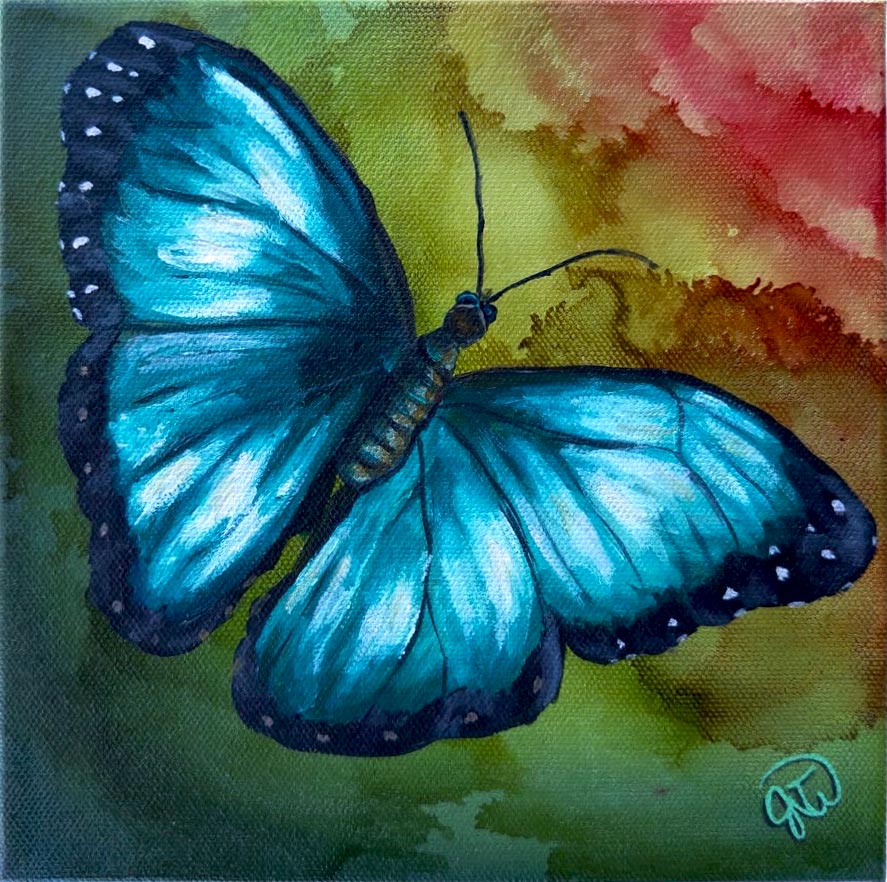 Blue Butterfly Print